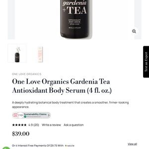 Gardenia Tea Antioxidant Body Serum - Black